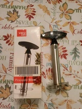 Vacu-Vin Pineapple Slicer Corer Stainless Steel Core,Slice&Peel In 1 Motion EC