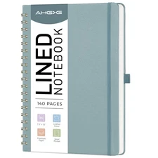 Lined Spiral Journal Notebook, B5 Large Notebooks for Women Men, 140 Pages Ha...