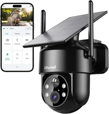 2K 2.4G Wifi Security Cameras Wireless Outdoor, 360° View Solar Cameras 