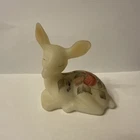 Fenton Glass Deer Fawn Figurine Paperweight Signed By D Wright