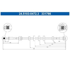2x Bremsschlauch vorne für Audi A4 8KH B8 8K2 8K5 A5 8T3 8F7 8TA | 24307024