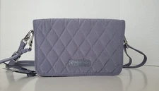 Vera Bradley 3-In-1 Crossbody RFiD Carbon GREY Phone Case Wallet Wristlet Nwot**