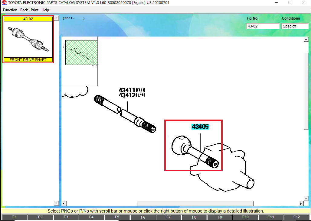 Genuine Toyota Land Cruiser 1991-1994 Shaft, Front Axle Outer