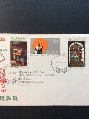 BroadviewStamps New Zealand cover #464-66 Christmas FDC. - Picture 2 of 3