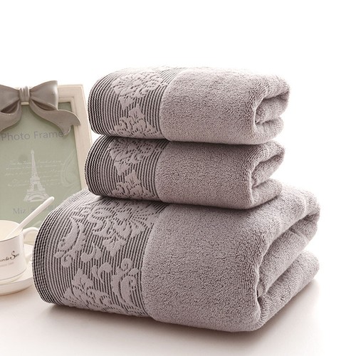 Haushalt Handtuch und Badetuch Set, Reine Baumwolle Jacquard Gesicht Wischen, 3-teiliges Set - Bild 4 von 29