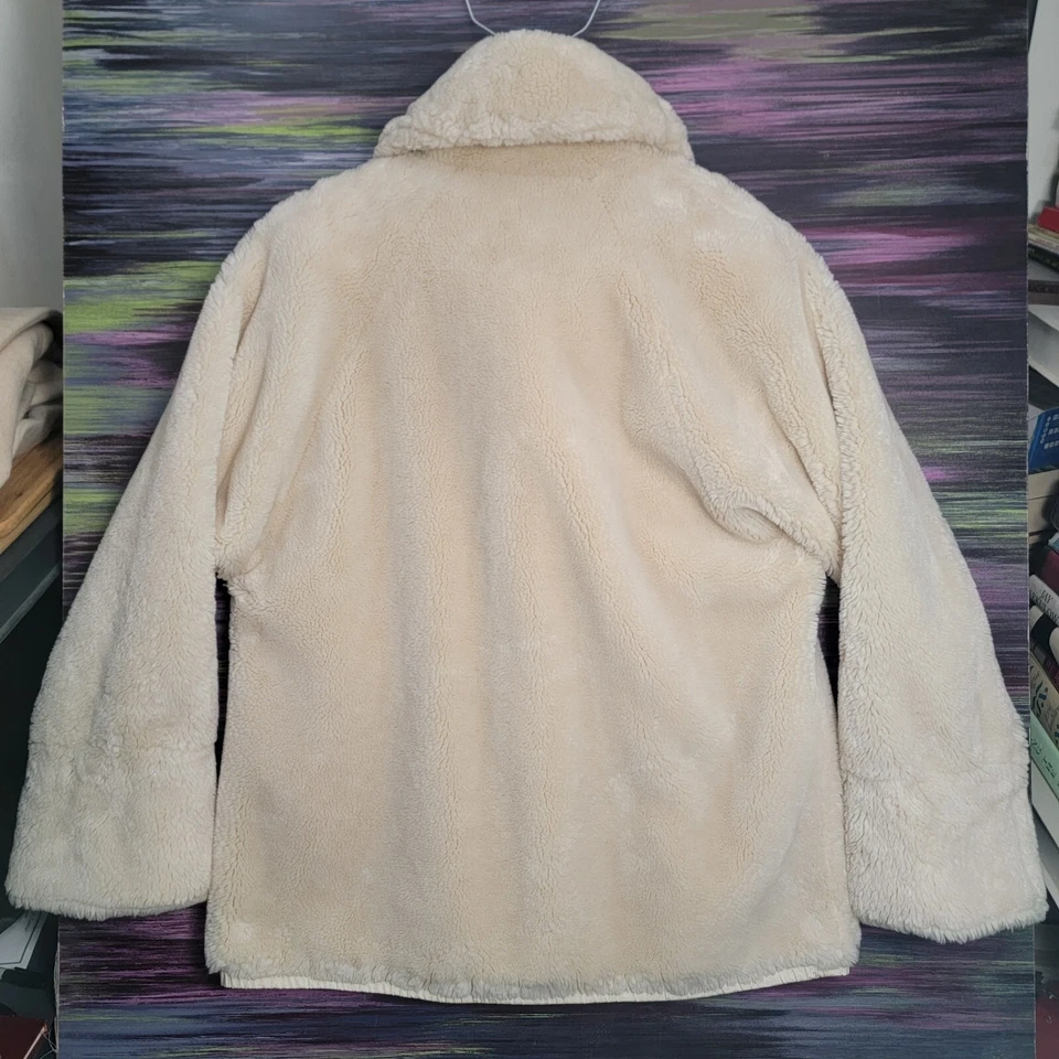 Abrigo de piel sintética crema reversible vintage años 90 Neiman Marcus talla mediana chaqueta para mujer Foto 2 de 4