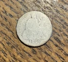 1891 SEATED LIBERTY DIME ABOUT GOOD AG ORIGINAL COIN - FREE SHIPPING