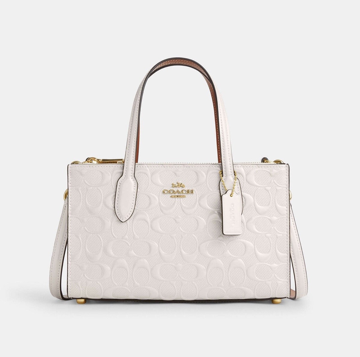 NWT Coach Nina Small Tote Bag In Signature Leather Gold