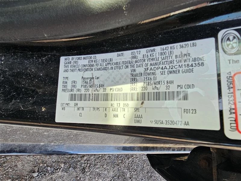 Used Front Left Door Window Regulator Front fits: 2012 Ford Fiesta manual Front Foto 2 de 4