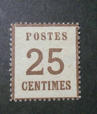 DEUTSCHLAND GERMANIA 1870 NORDDEUTSCHER POSTBEZIRK Elsass Lothringen'' Ziffer 25c MH M7Ia
