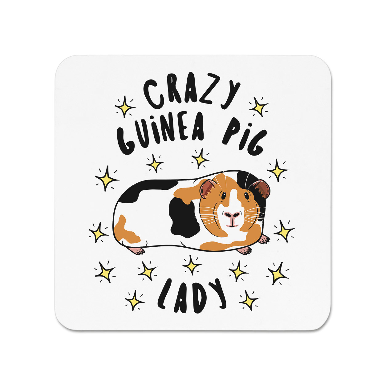 Crazy Guinea Pig Lady Stars Fridge Magnet - Funny Animal