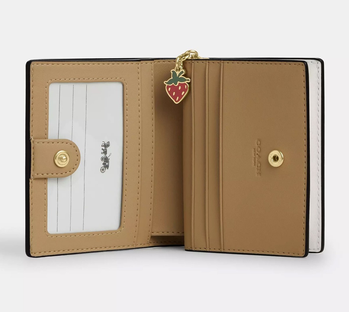 NWT Coach Snap Wallet With Strawberry/Lemon Print CAP18