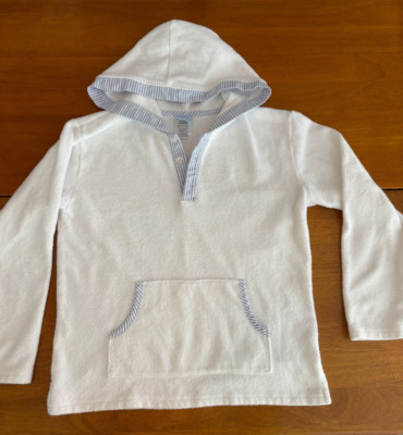 Bella Bliss Hoodie Terry Blue White Stripe 10 Y Preppy Beach Child Pullover Top