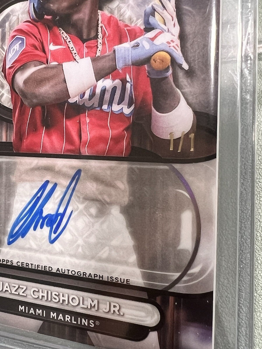 ジャズ・チザムjr直筆サインカード1/1 JAZZ CHISHOLM Jr. Autograph Marlins/Yankees 2024 Topps Five