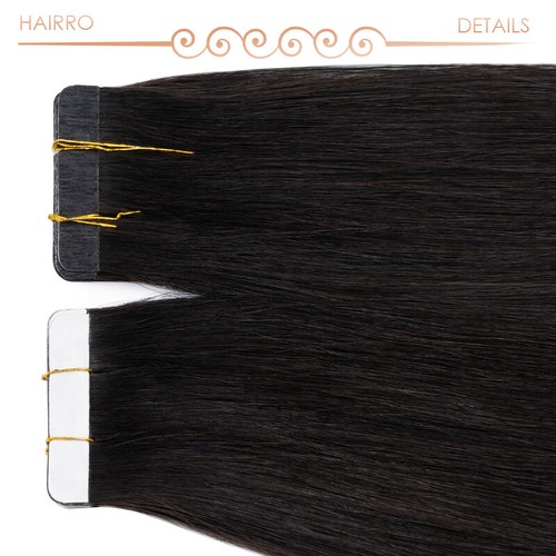 HAIRRO Tape In Real Remy Human Hair Extensions Double Drawn Thick Seamless 12-24 - Picture 17 of 40