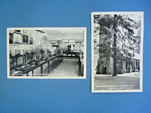 Roosevelt Home & Library in Hyde Park Vintage Set of 10 Photo Postcards - Picture 4 of 10