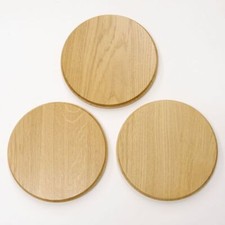 3X Boar Shield Round Light Oak AF 19 Cm Boar Board Weapon Board Trophy Shield