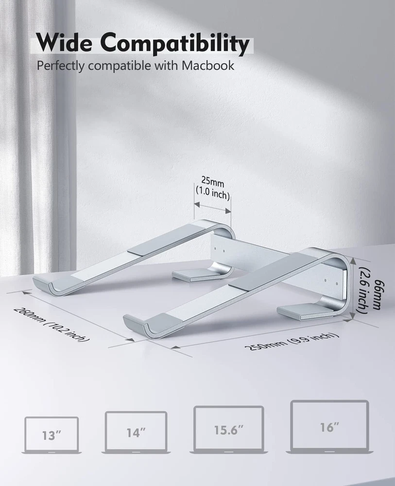 Laptop Stand For Deskaluminum Computer Stand For Coolingsturdy Stable Ergonomic