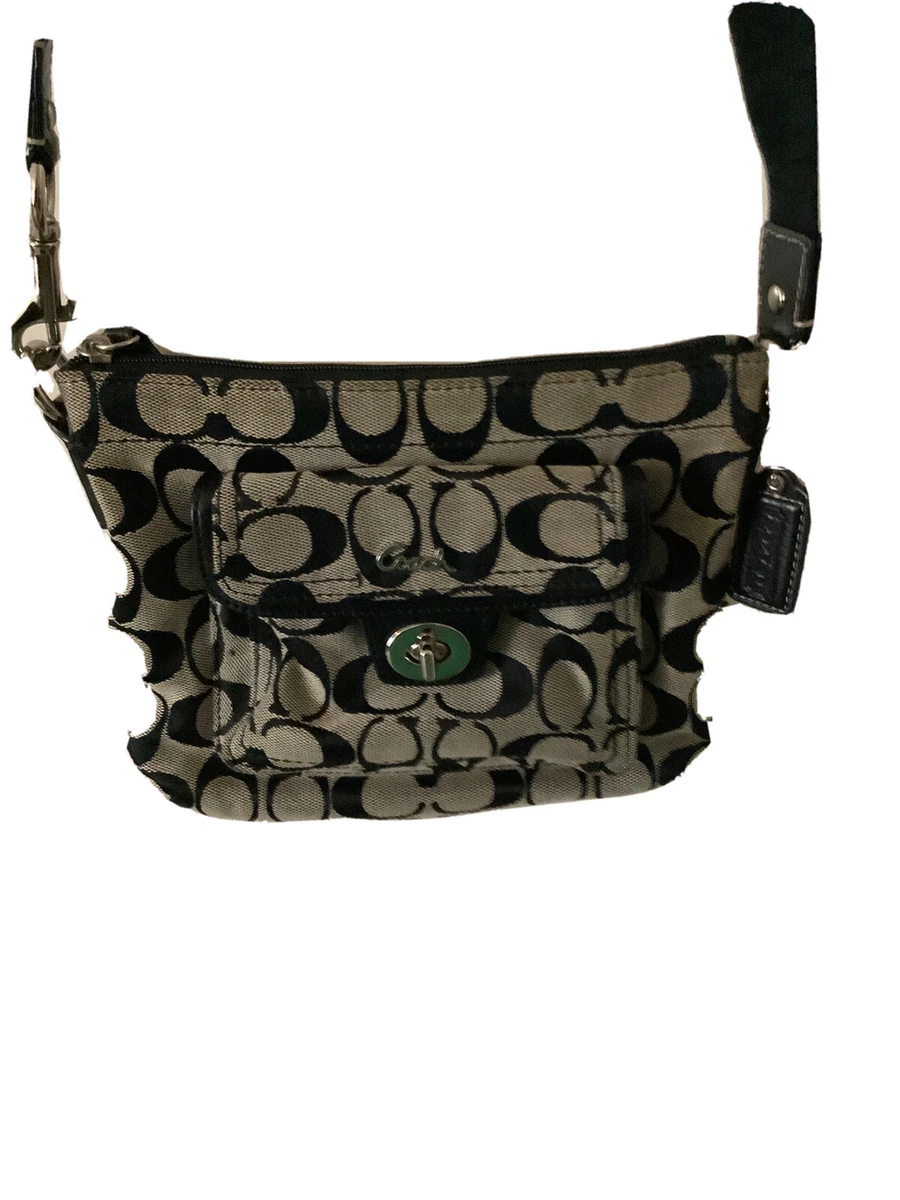 coach black monogram crossbody