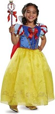 Deluxe Disney Dream Big Snow White Princess Costume Girls Fancy Dress XS-MD