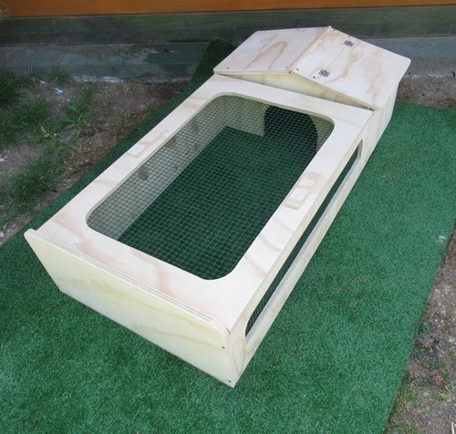 CASETTA PER TARTARUGHE DI TERRA CON TERRARIO 90x45x25h FONDO LIBERO - Foto 2 di 3