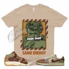 ENRGY Shirt for 1 Low OG Zion Williamson Voodoo Flax Sesame Brown Green Fossil 2