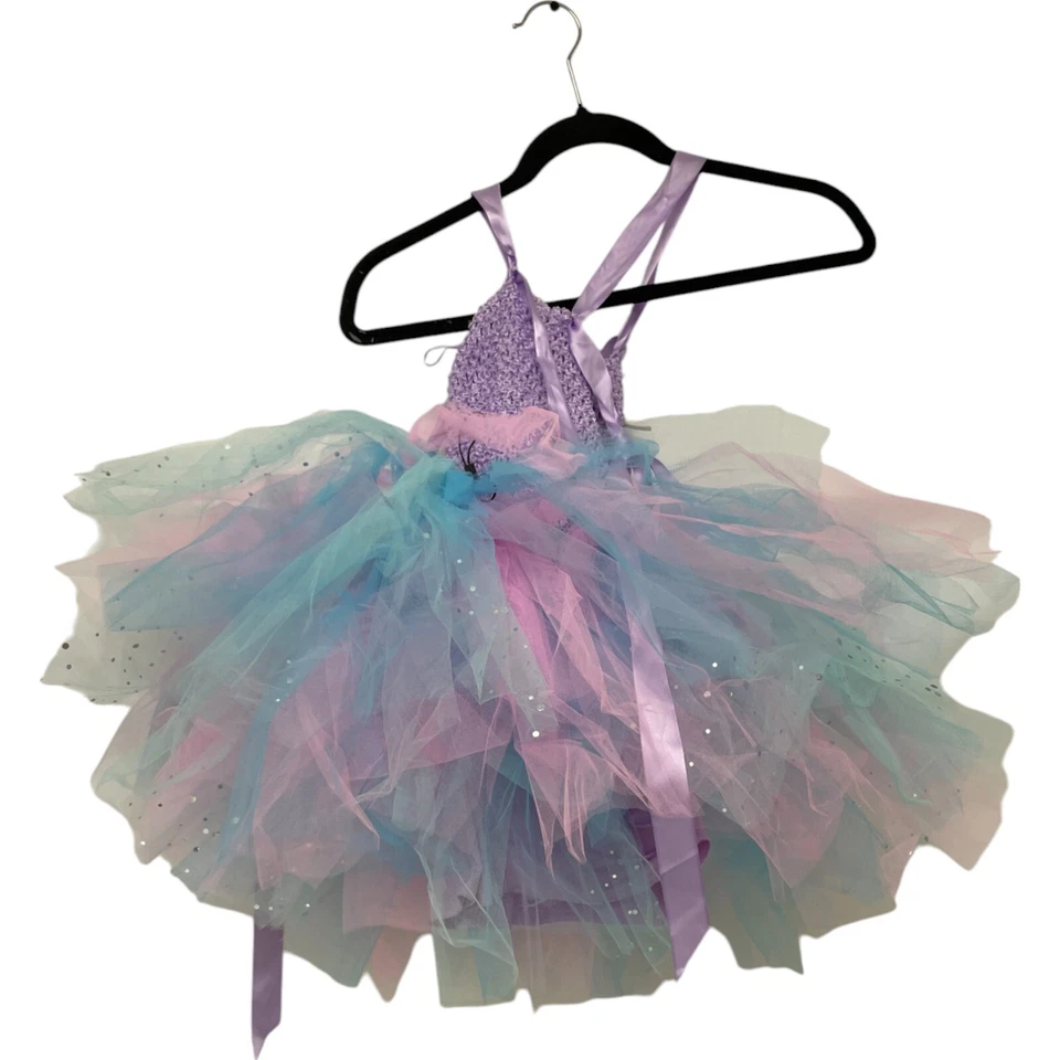 Disfraz de Sirenita Tutú Vestido Conjunto Arco Iris Niñas Pequeñas 12-M Multi Encaje Foto 2 de 4