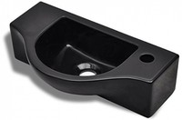 Bathroom Sink Basin Compact Ceramic Cloakroom Faucet Hole Wall Black Wash Home Bathroom Sink Basin Compact Ceramic Cloakroom Faucet Hole Wall Black Wash Home