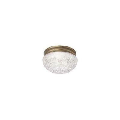 Westinghouse 6661000 Two Light Flush Mount Faceted Glass Ceiling Fixture