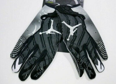 Nike Jordan Vapor Knit 3.0 Football Gloves Mens XL Black/White | eBay