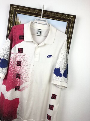 Vintage 90' Nike Challenge Court Shirt Andre Agassi Jersey Mens