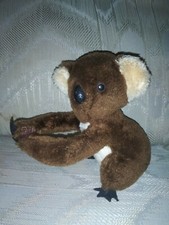 R Dakin Vintage Koala Bear Plush 6" Brown Stuffed Animal Hook  Loop Hands VTG