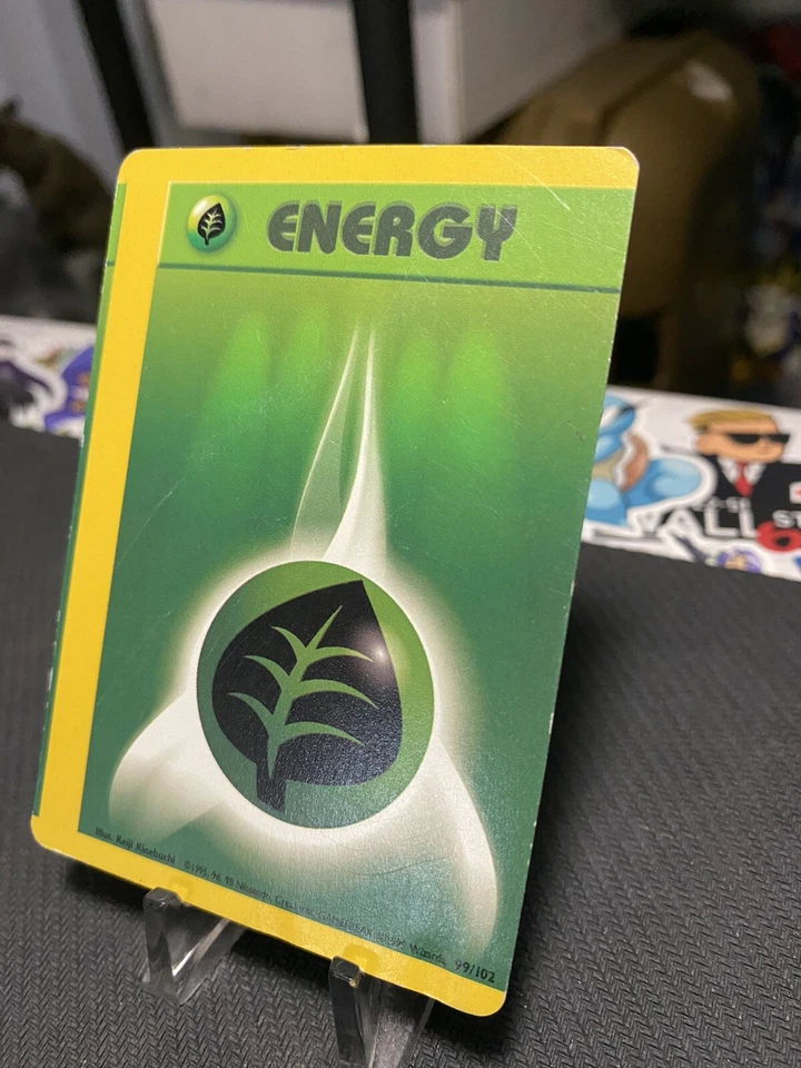 🍃⭐️🍃Grass Energy - MISCUT ERROR - Base Set 1999! Off Center! (2nd One)🍃⭐️🍃 - Image 4 of 4