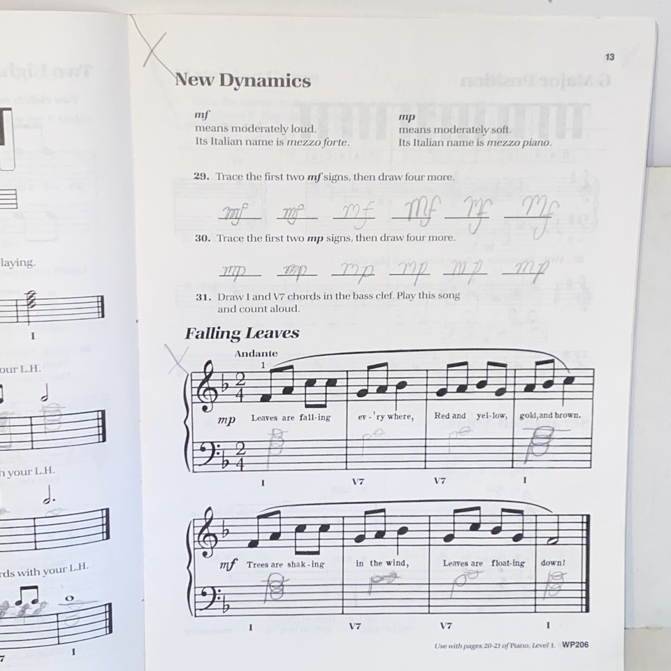 1985 Bastien Piano Basics Theory Level 1 Sheet Music Song Book | eBay
