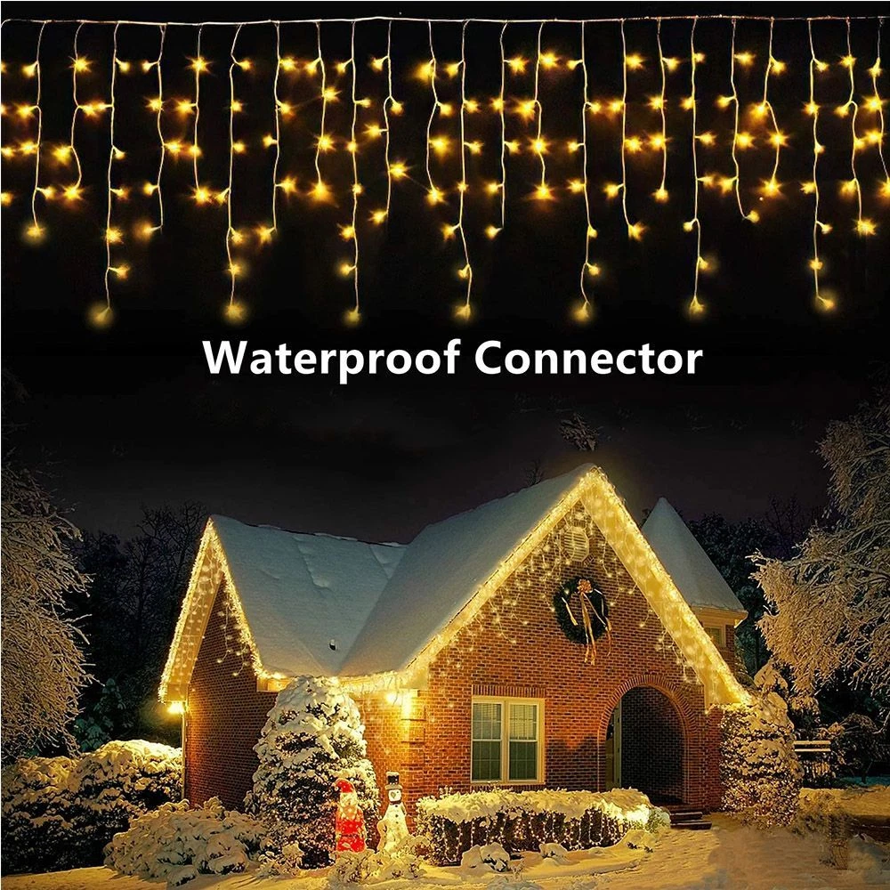 Ornaments LED Festoon Icicle Street Garland Curtain Light