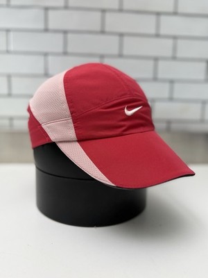 Vintage Nike Tailwind Style Dri-FIT Running Cap Pink White Y2K 7 Panel Hat OS