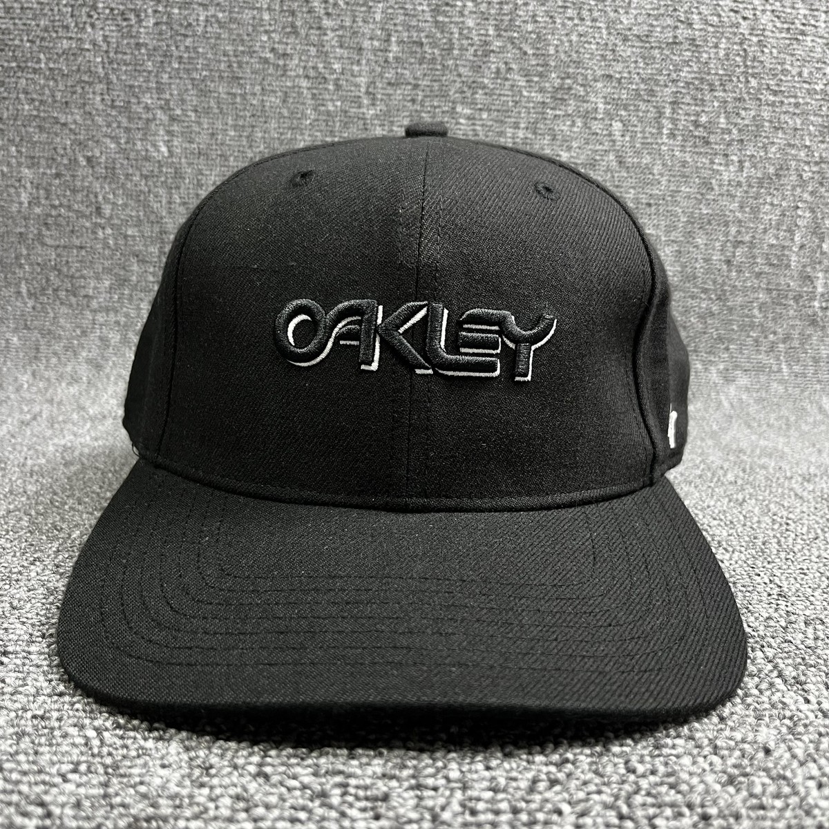 New Oakley 47 Brand Black Snapback Hat Flat Brim Cap