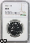 1961 Franklin Half Dollar PROOF NGC PR 65 ** Gorgeous!
