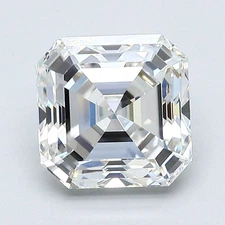 Certified AGI 2 CT Asscher Cut Natural Mined Diamond Loose F color VVS2 clarity
