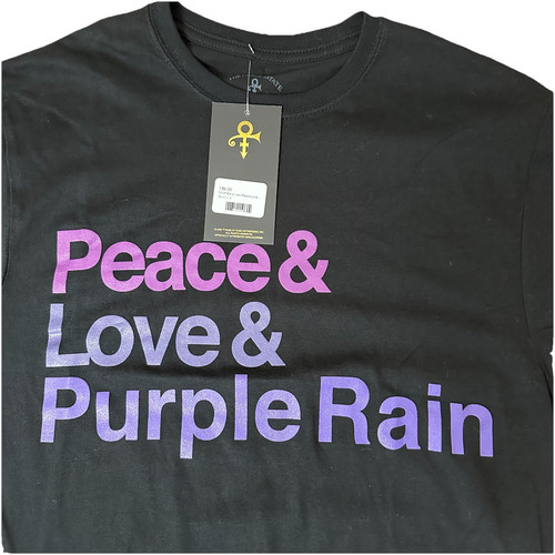 Lila Regen T-Shirt, Prinz Unisex Kurzarm Tee S Peace Love & Lila Regen - Bild 3 von 5