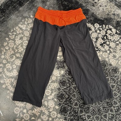 Lululemon Pants Woman 6 Step Lively Gray Crop Yoga Pilates Dance Orange Light