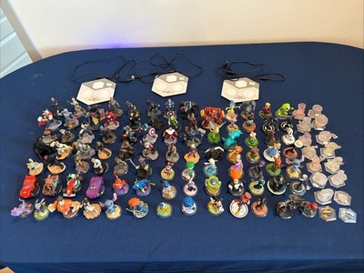 Huge Disney Infinity Lot 90+ Figures 14 Games 3 Portal 2 Discs Marvel Star Wars