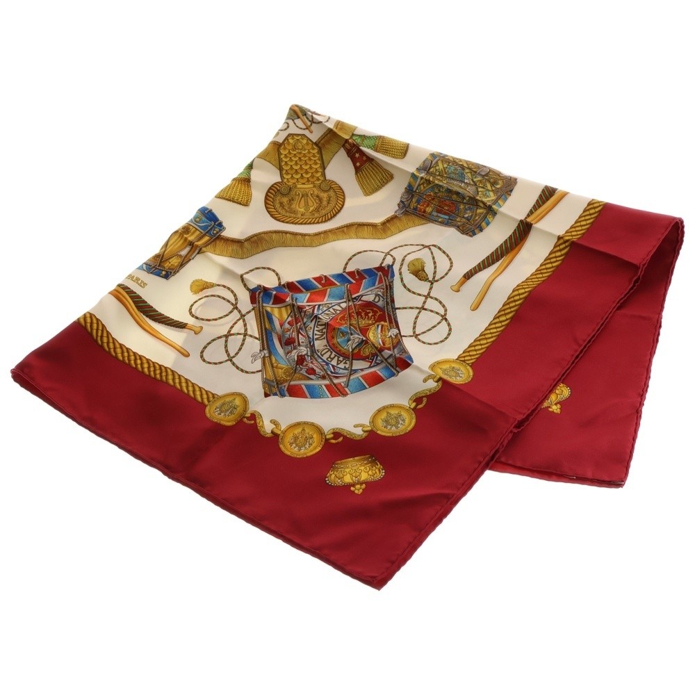 Hermes Carre 90 Regina Silk Scarf Red