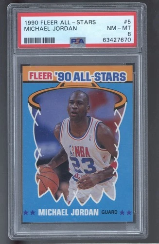 1990-91 Fleer #5 Michael Jordan All-Stars PSA 8