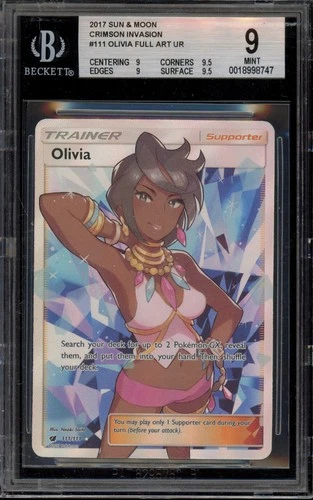 Pokemon Olivia Crimson Invasion Full Art #111 BGS 9 Mint