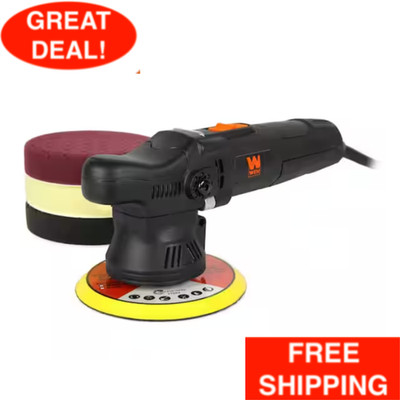 5.5 Amp Corded Dual Action Polisher 6 in. Professional Grade With 9 mm Throw