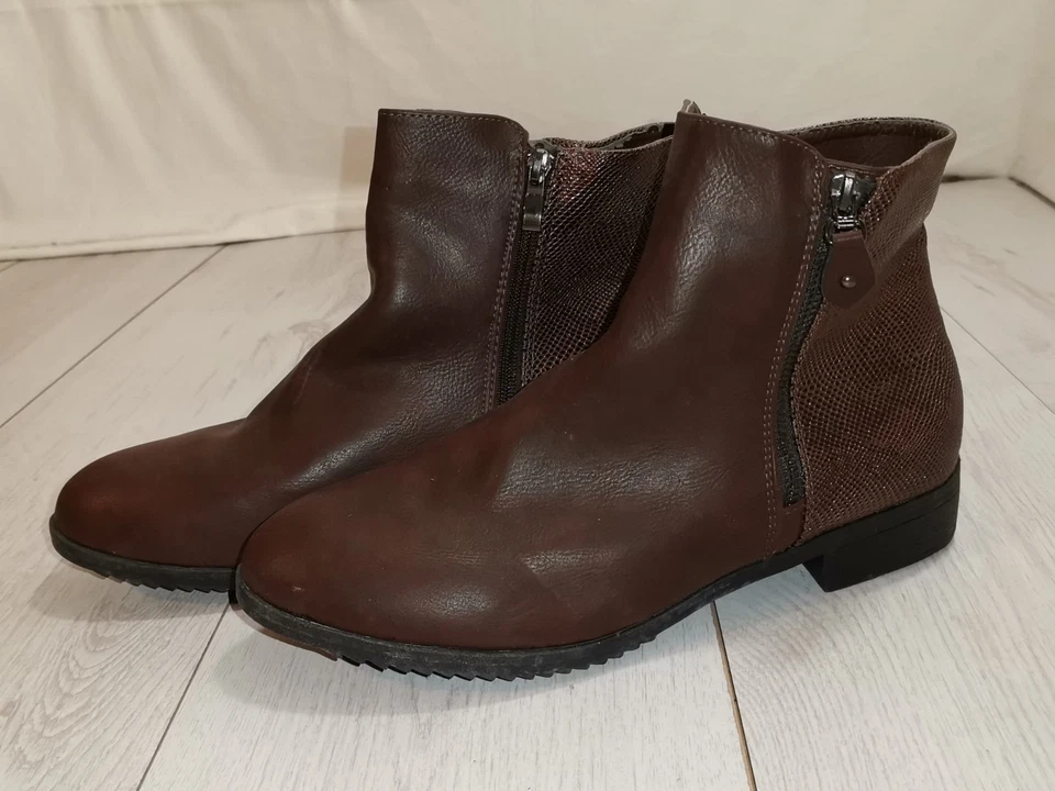 GEILE HERREN STIEFELETTEN VINTAGE SNAKE OPTIK ZIP CLASSIC DESIGNER SCHUHE EU 44 - Bild 2 von 4