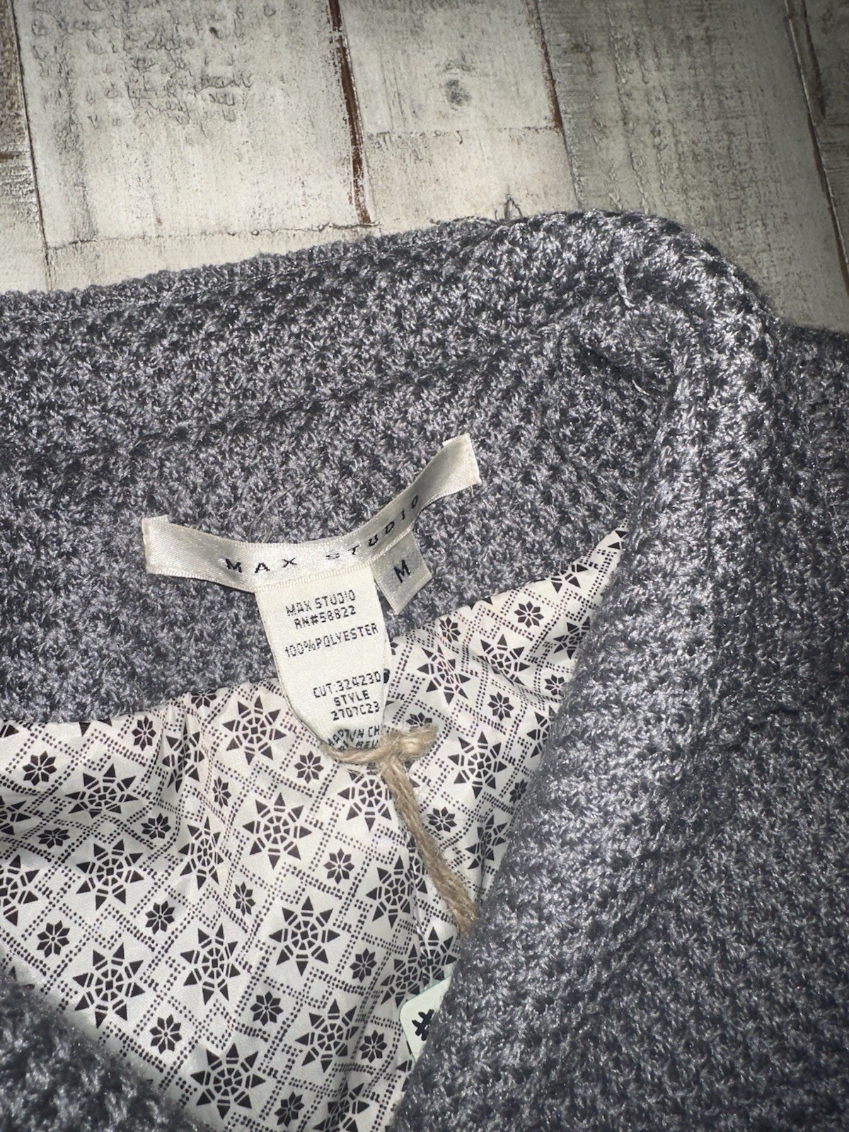 Max Studio Patch pocket weave blazer jacket with … - image 3