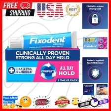 Complete  Denture Adhesive Cream, 2.4 oz, Pack of 2