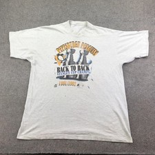 Vintage Pittsburgh Penguins Shirt Mens XL Gray Stanley Cup Champions 1991/1992